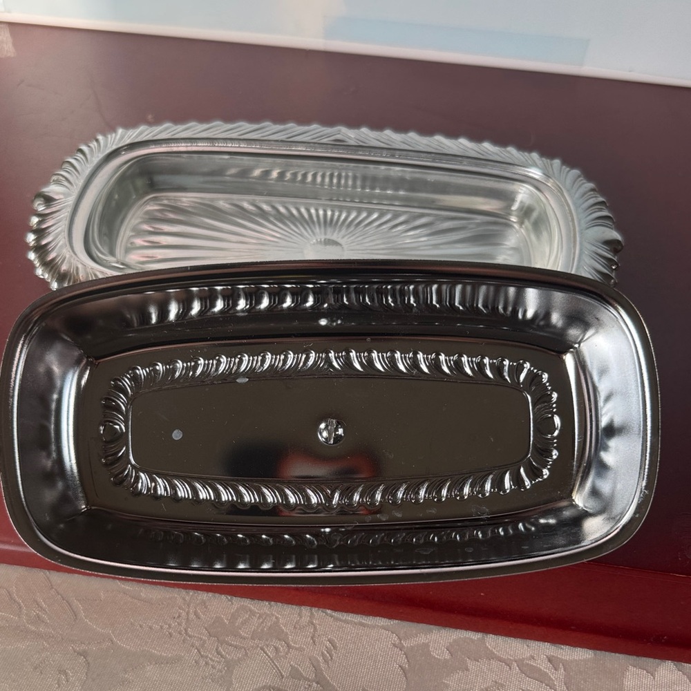 Vintage Irvinware Stainless Steel Butter Dish W/Glass Liner 1/4 Lb *Made In USA* - Picture 7 of 14